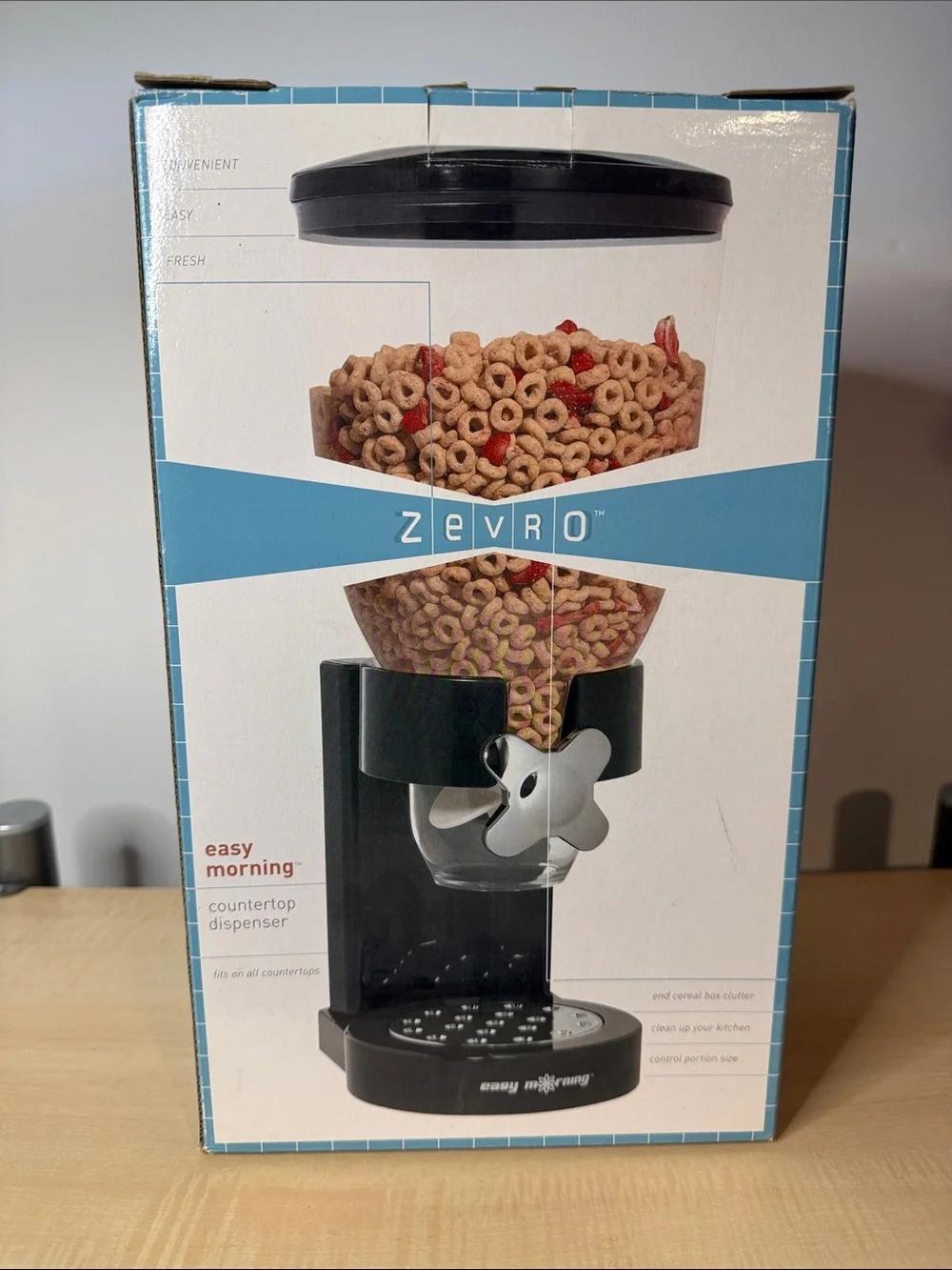 Zevro Easy Morning Countertop Dispenser - Clear & Black